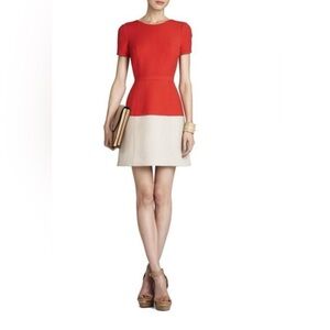 BCBGMaxazria Hannah Red and Tan Dress, size 0